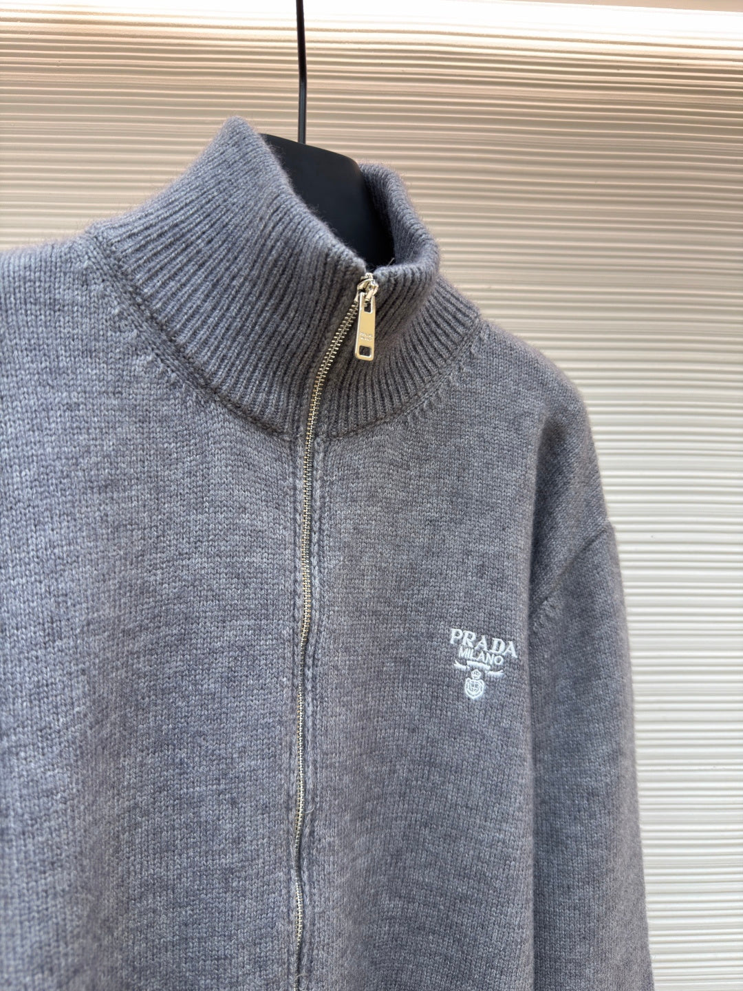 Embroidered Wool Knit Cardigan