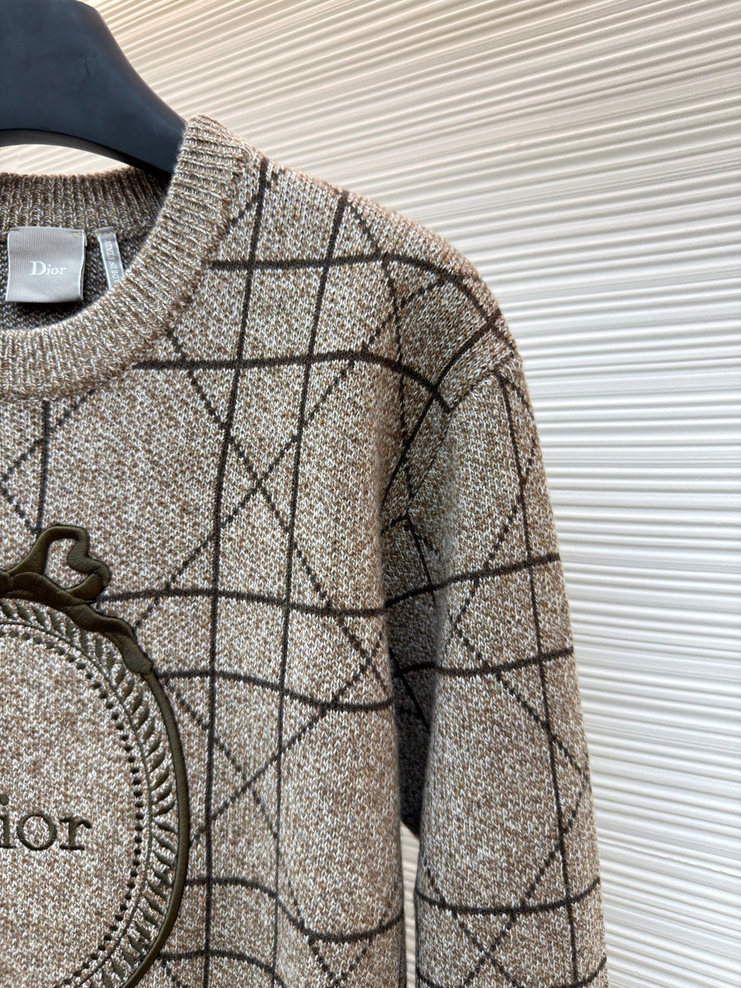 Cannage Wool Crewneck Sweater