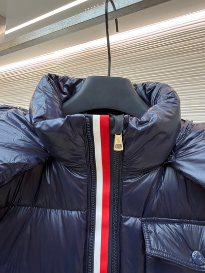 Logo Patch Hooded Down Jacket