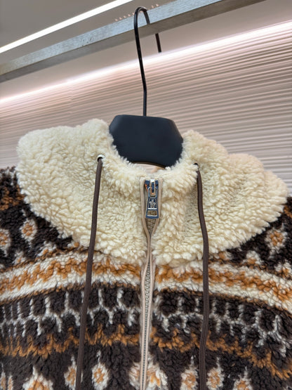 Fair Isle Sherpa Zip Jacket