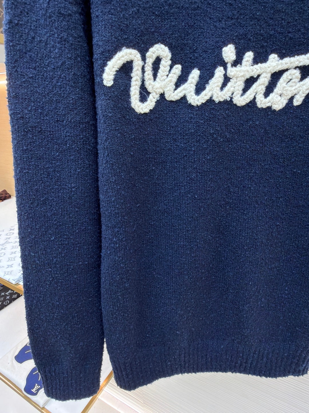 LV Logo Wool Crewneck Sweater