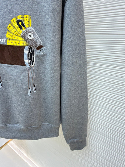 Embroidered Crewneck Sweatshirt