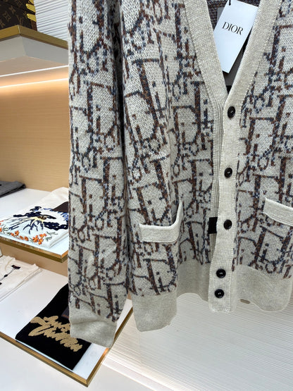 Oblique Knit Cardigan