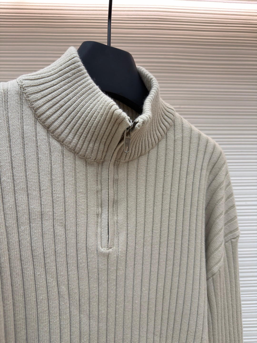 Striped Half-Zip Sweater