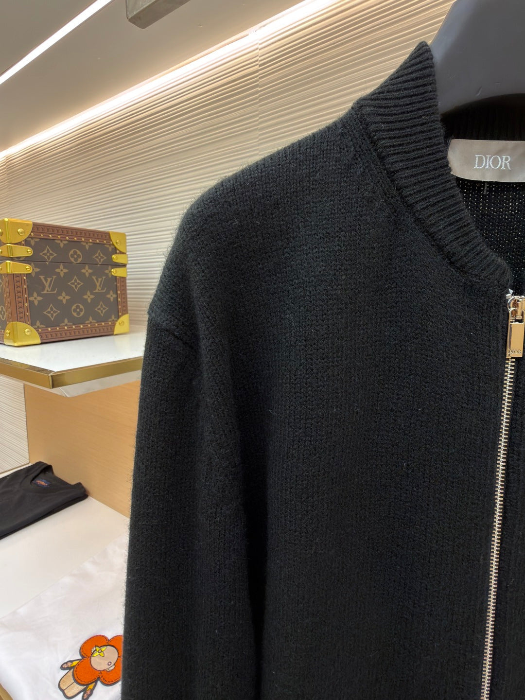 CD Logo Wool Knit Cardigan