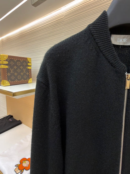 CD Logo Wool Knit Cardigan
