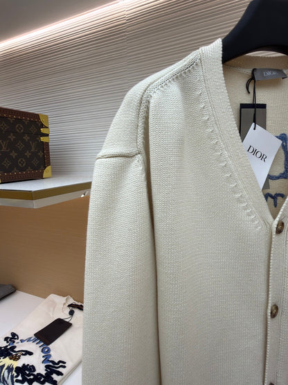 Embroidered Knit Cardigan