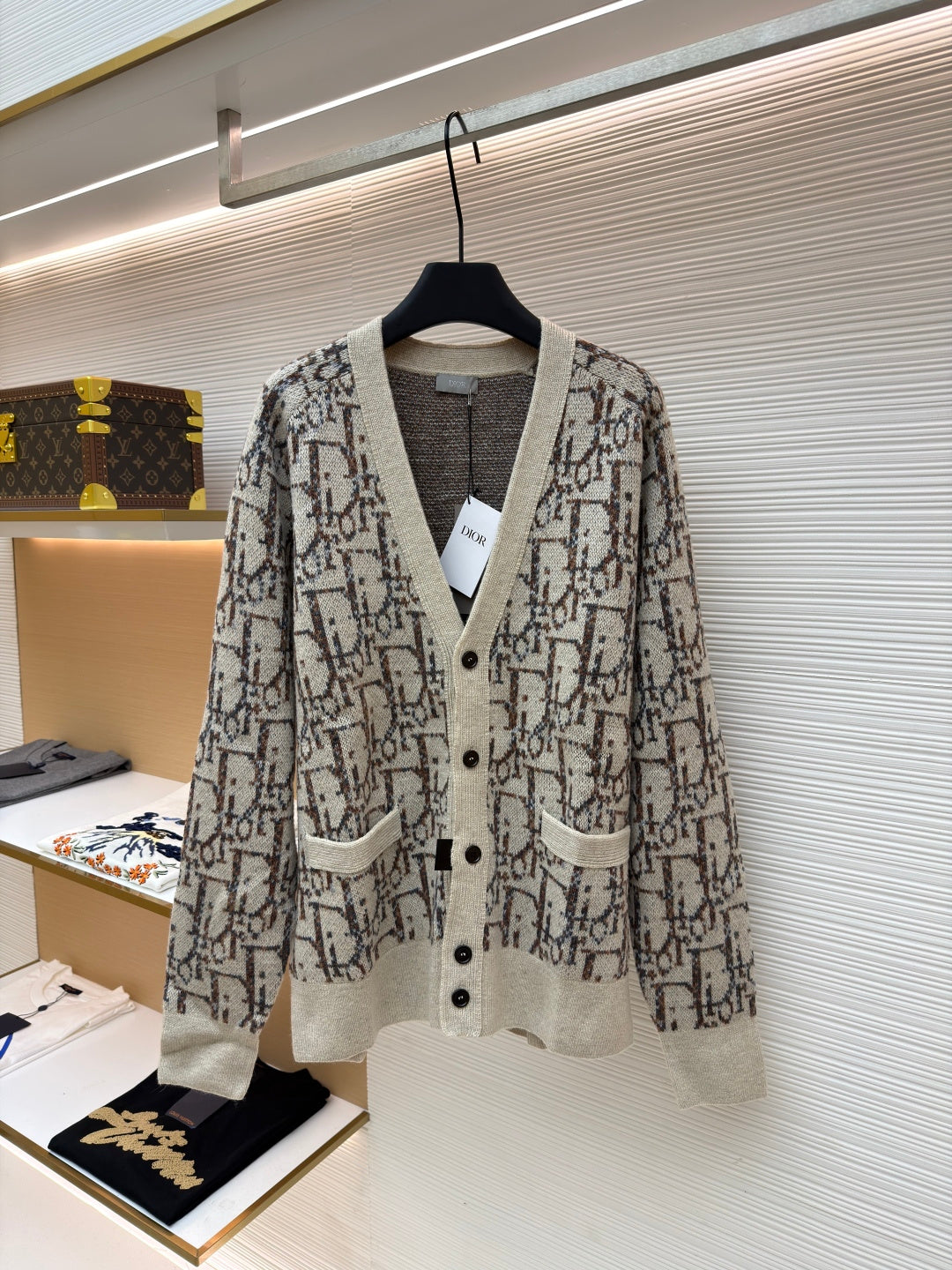 Oblique Knit Cardigan