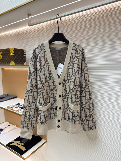 Oblique Knit Cardigan