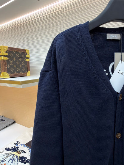 Embroidered Knit Cardigan