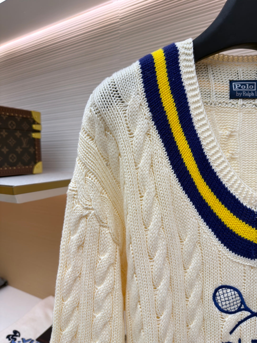 Cable-Knit Crewneck Sweater