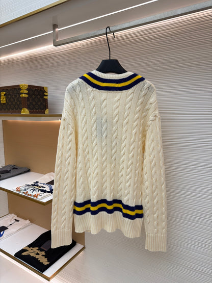 Cable-Knit Crewneck Sweater