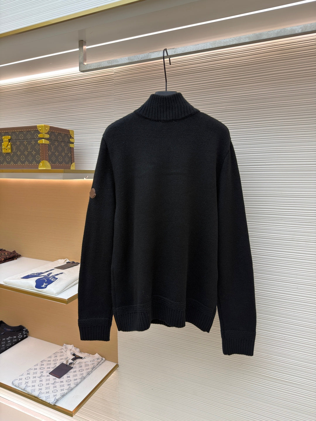 Logo Patch Half-Zip Sweater
