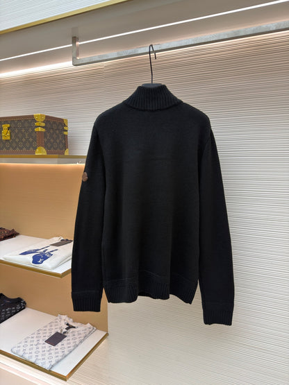 Logo Patch Half-Zip Sweater