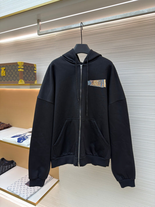 Tape Logo Hooded Jacket