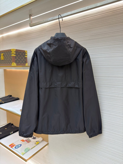 Logo Patch Hooded Jacket