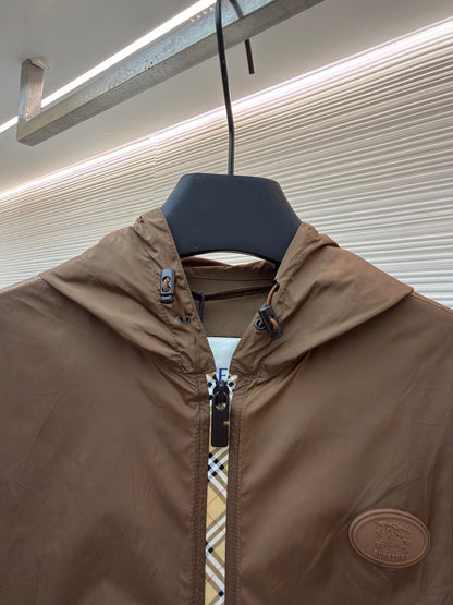 Vintage Check Hooded Jacket