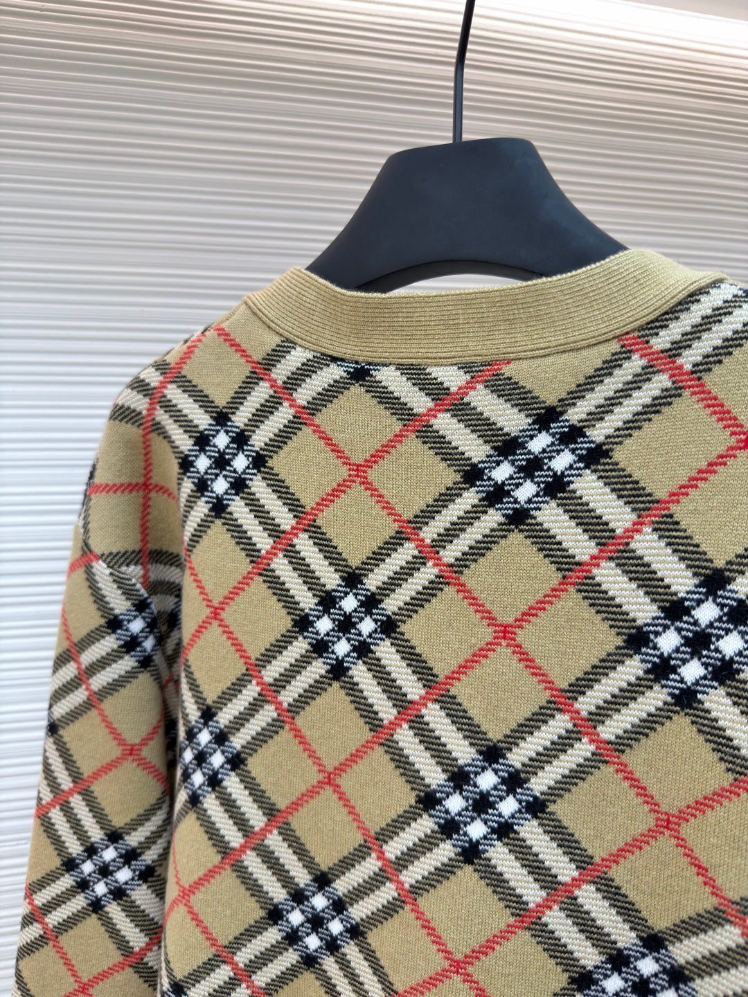 Vintage Check Knit Cardigan