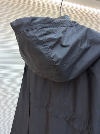 Logo Patch Hooded Jacket