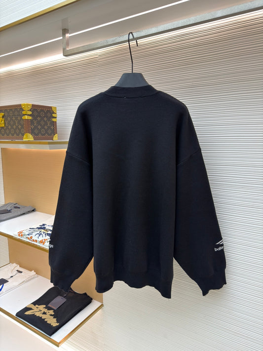 Embroidered Wool Crewneck Sweater