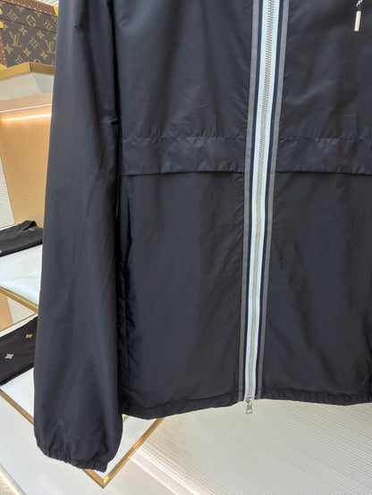 Logo Patch Hooded Jacket