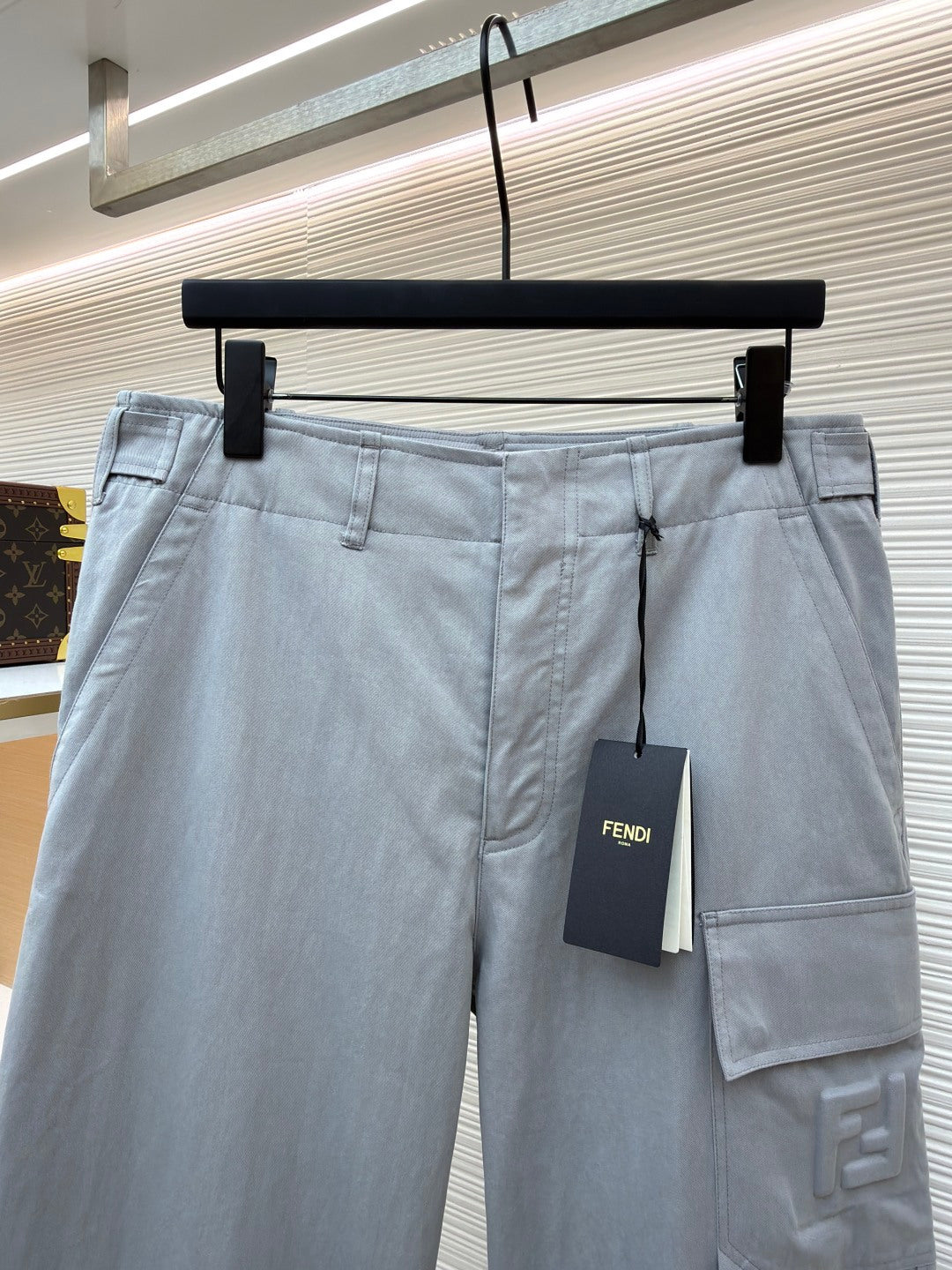 Gabardine Cargo Trousers