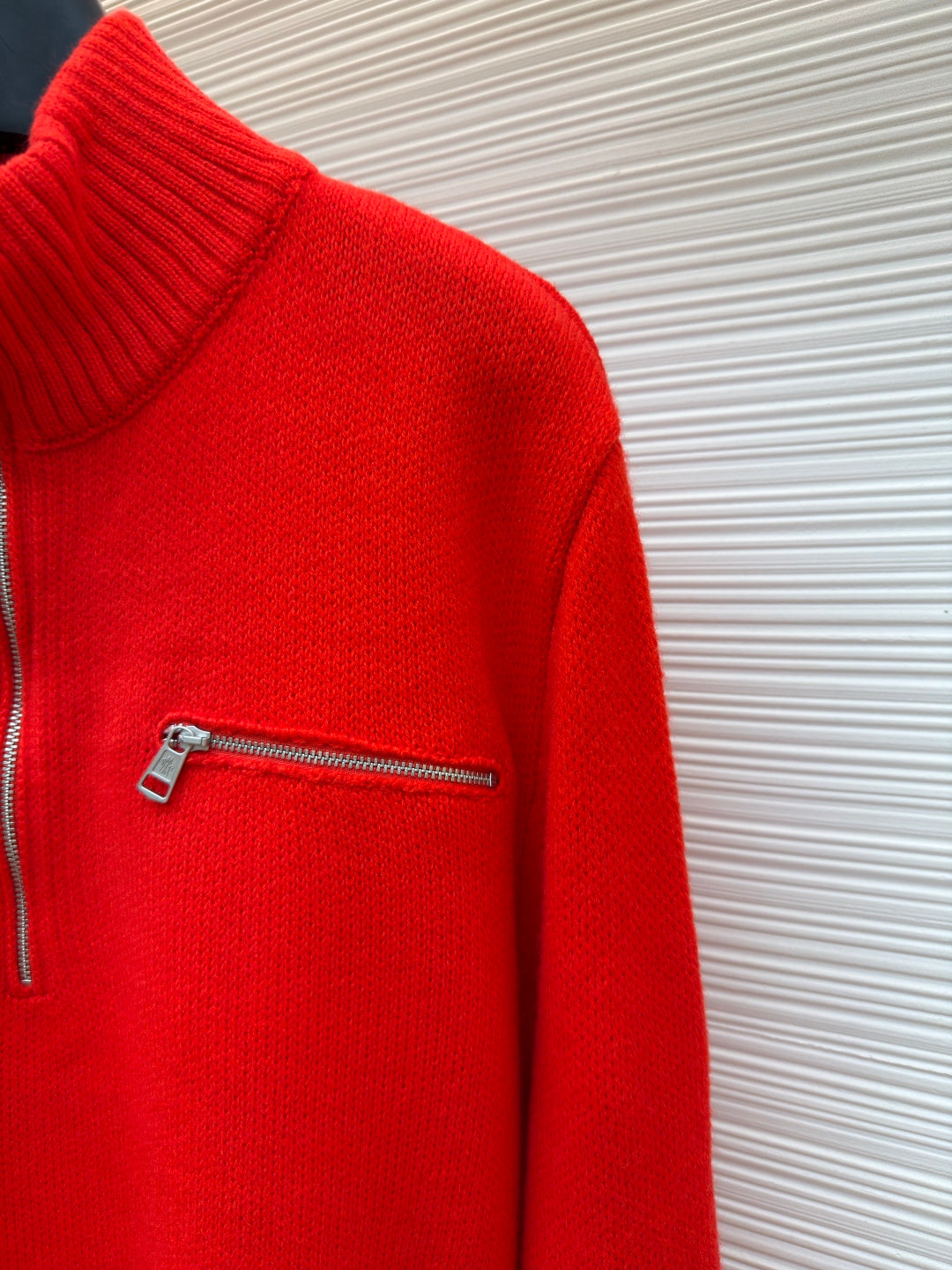 Logo Patch Half-Zip Sweater