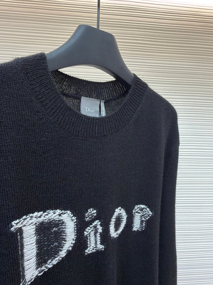 CD Logo Cashmere Crewneck Sweater