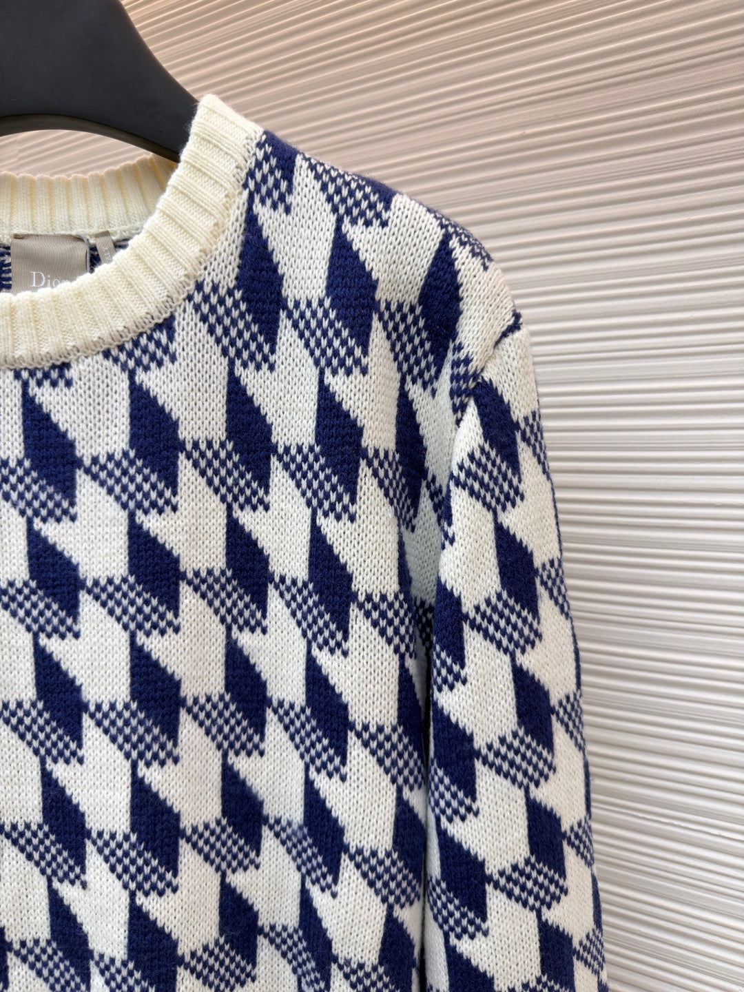 Houndstooth Crewneck Sweater