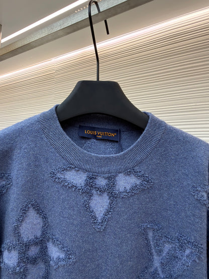 Flower Motif Crewneck Sweatshirt