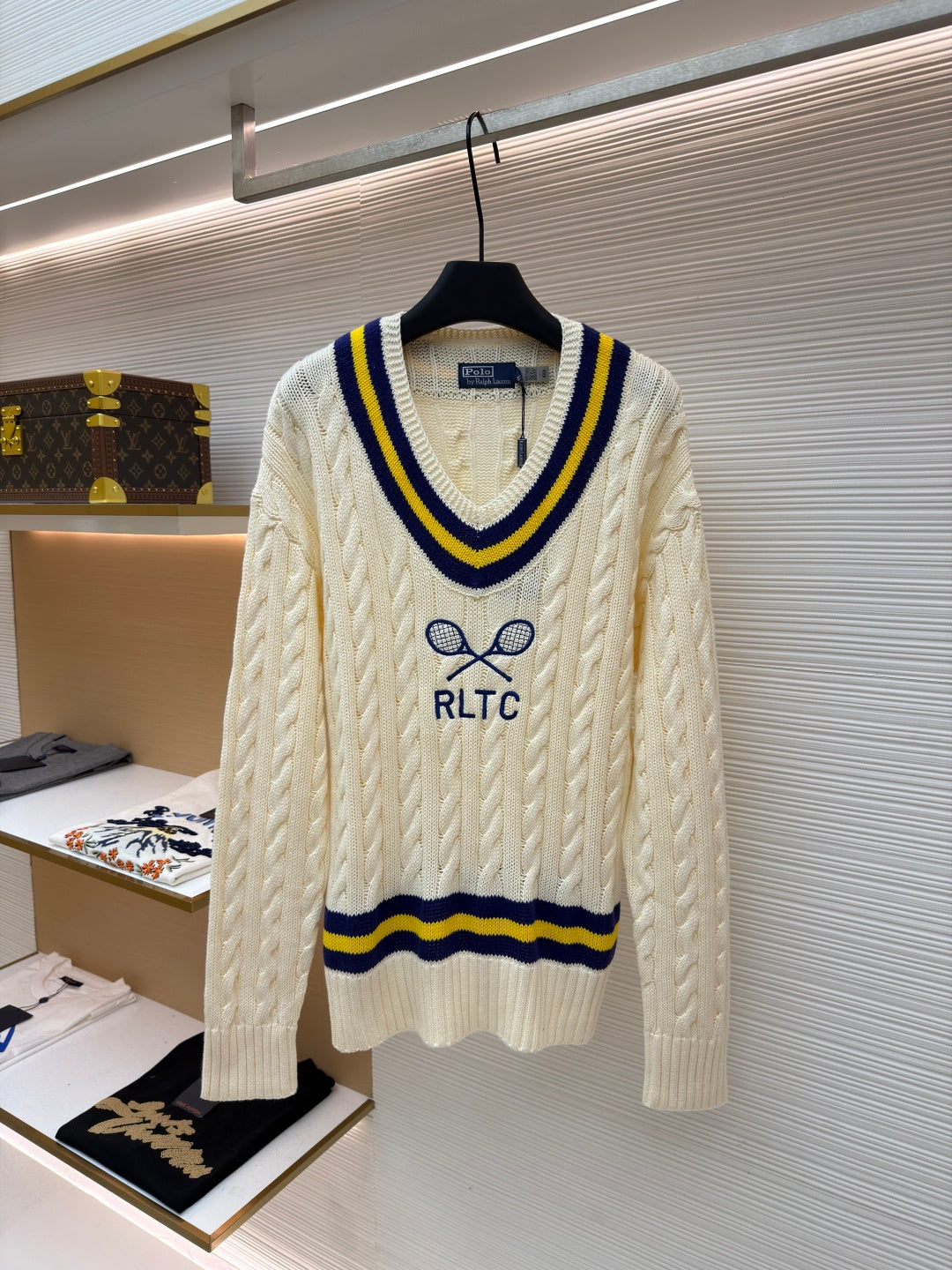 Cable-Knit Crewneck Sweater