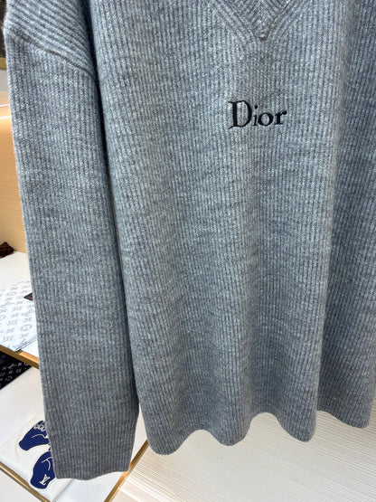 CD Logo Wool Crewneck Sweater