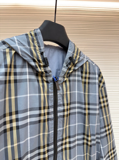 Vintage Check Hooded Jacket