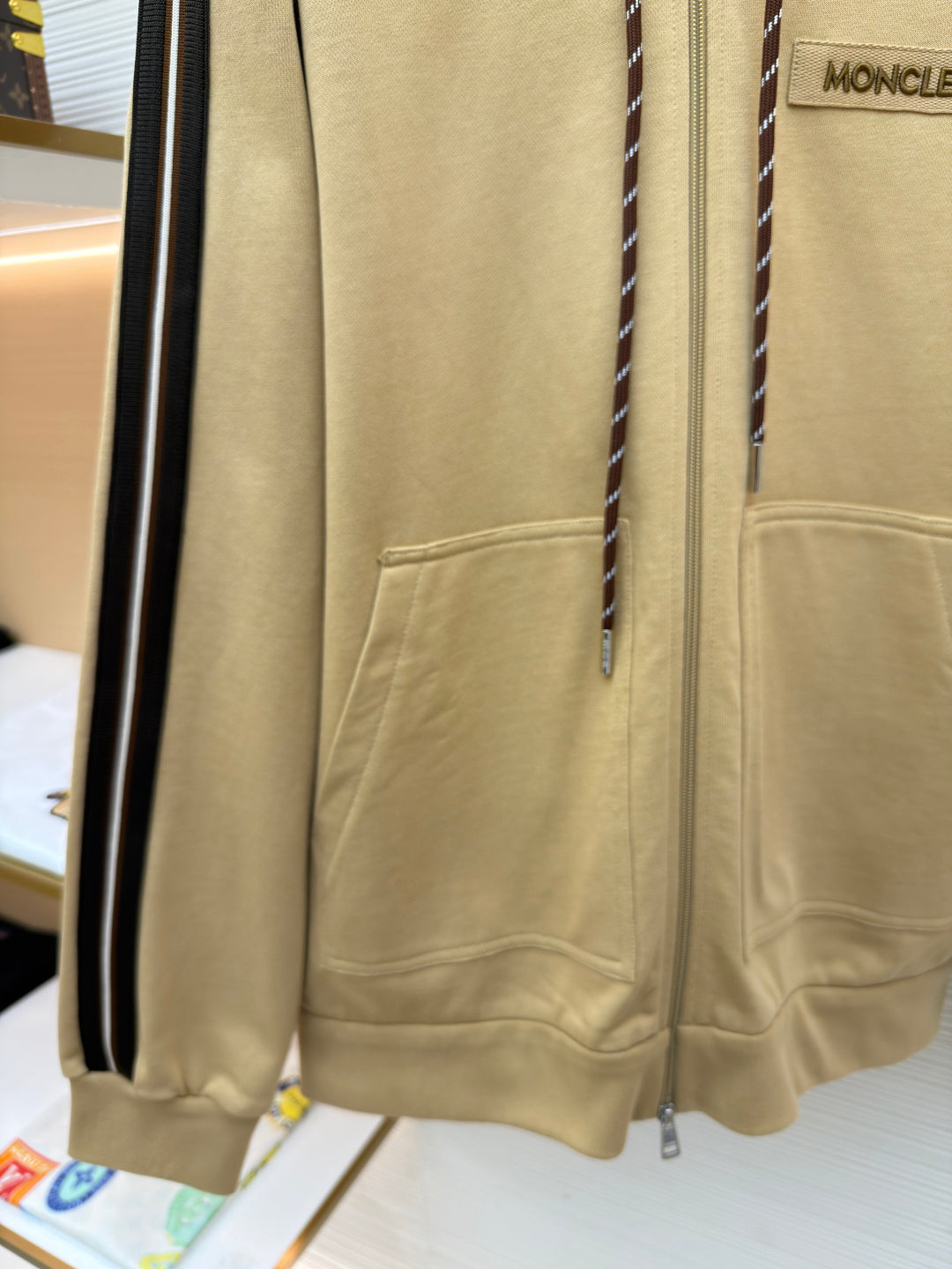 Logo Patch Zip-Up Hoodie