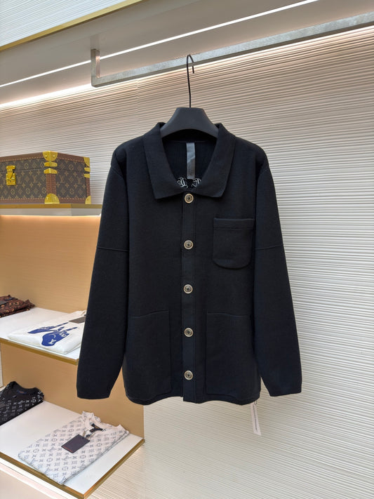 Gothic Logo Wool Knit Cardigan