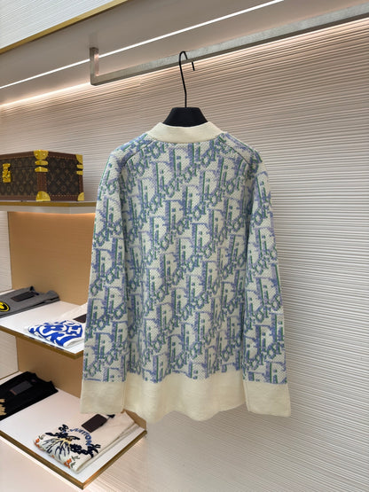 Oblique Knit Cardigan