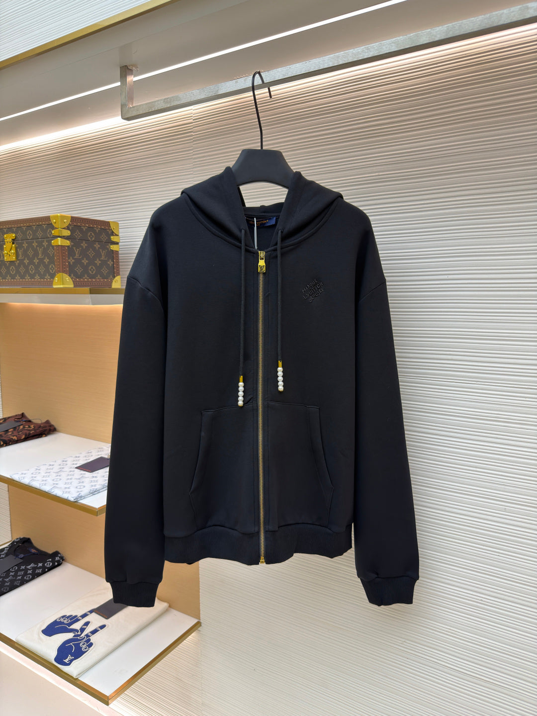 Embroidered Zip-Up Hoodie
