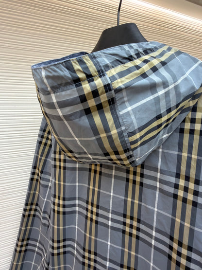 Vintage Check Hooded Jacket