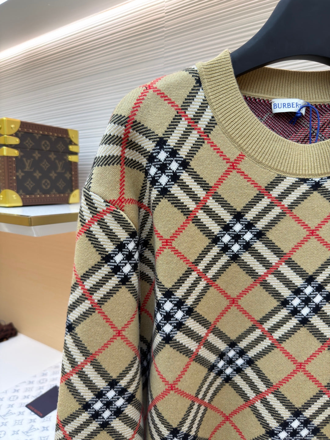 Vintage Check Crewneck Sweater