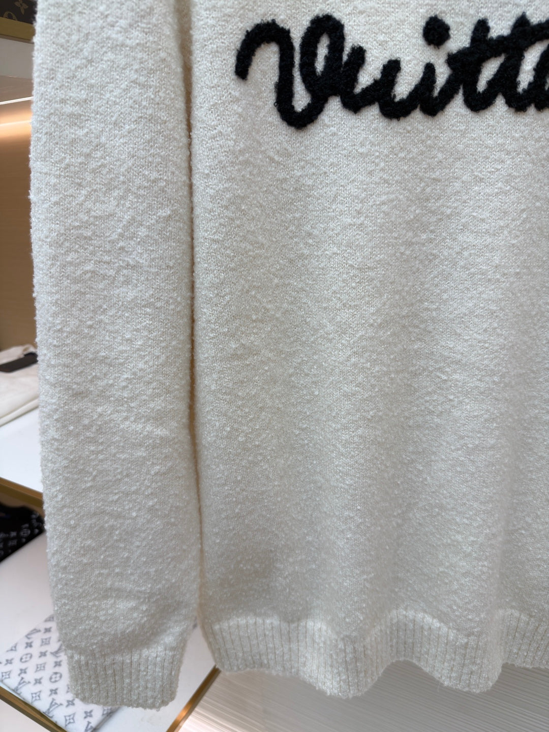 LV Logo Wool Crewneck Sweater