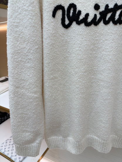 LV Logo Wool Crewneck Sweater