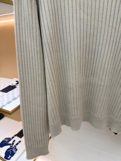 Striped Half-Zip Sweater