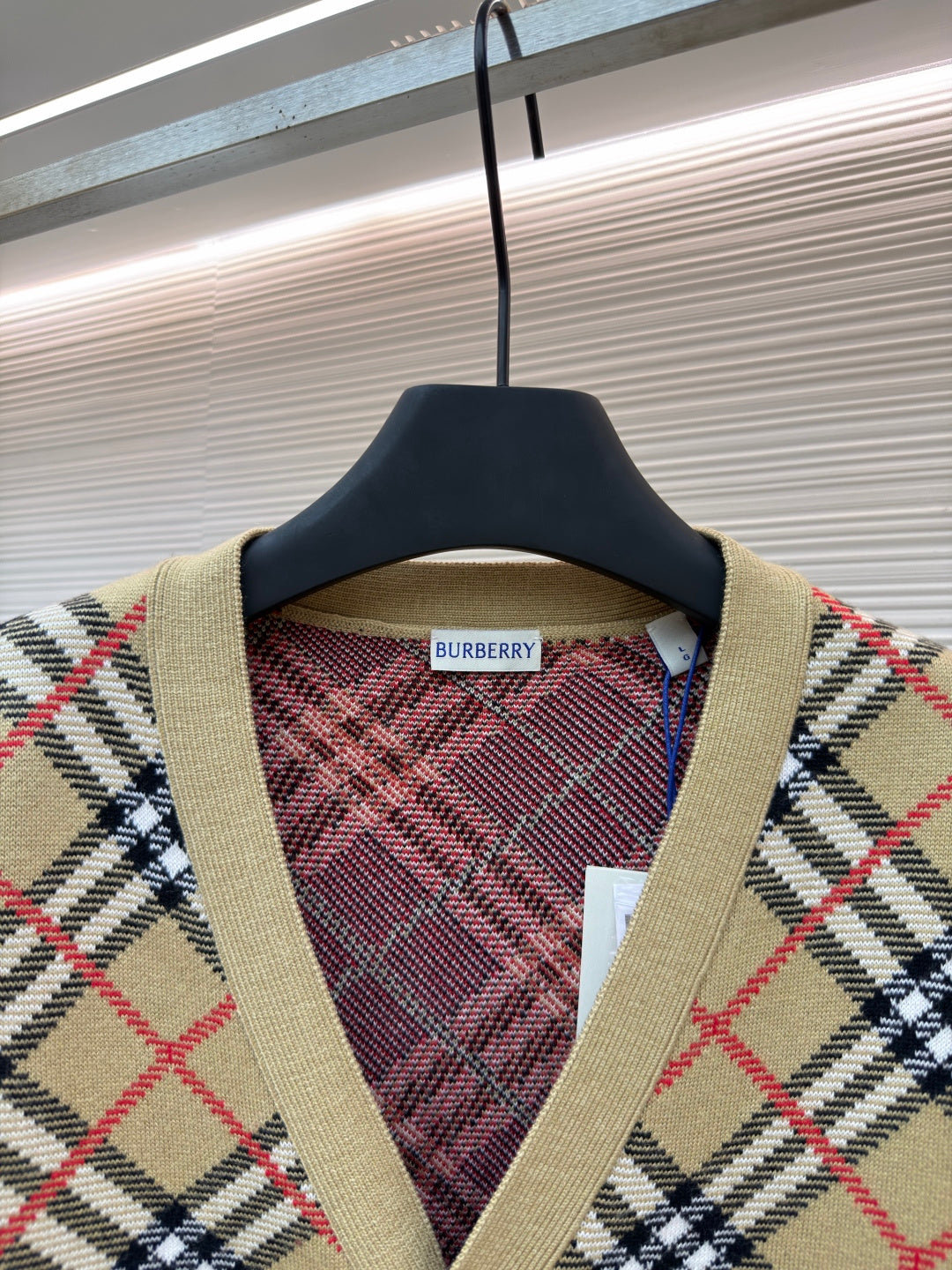 Vintage Check Knit Cardigan