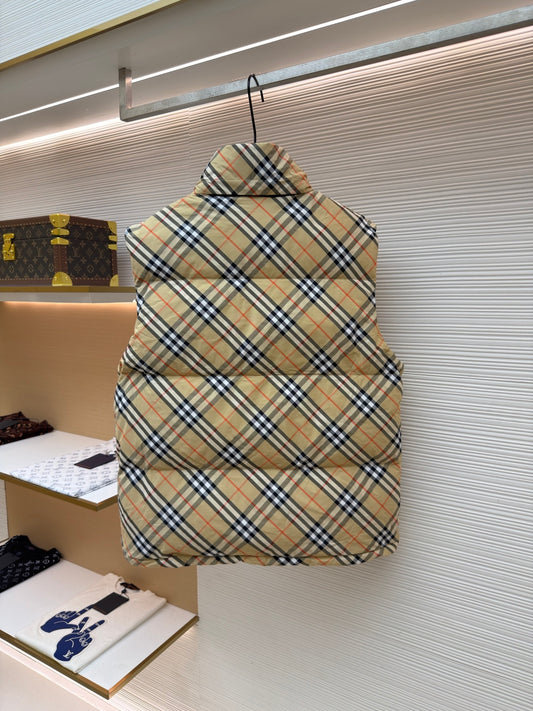 Vintage Check Down Gilet