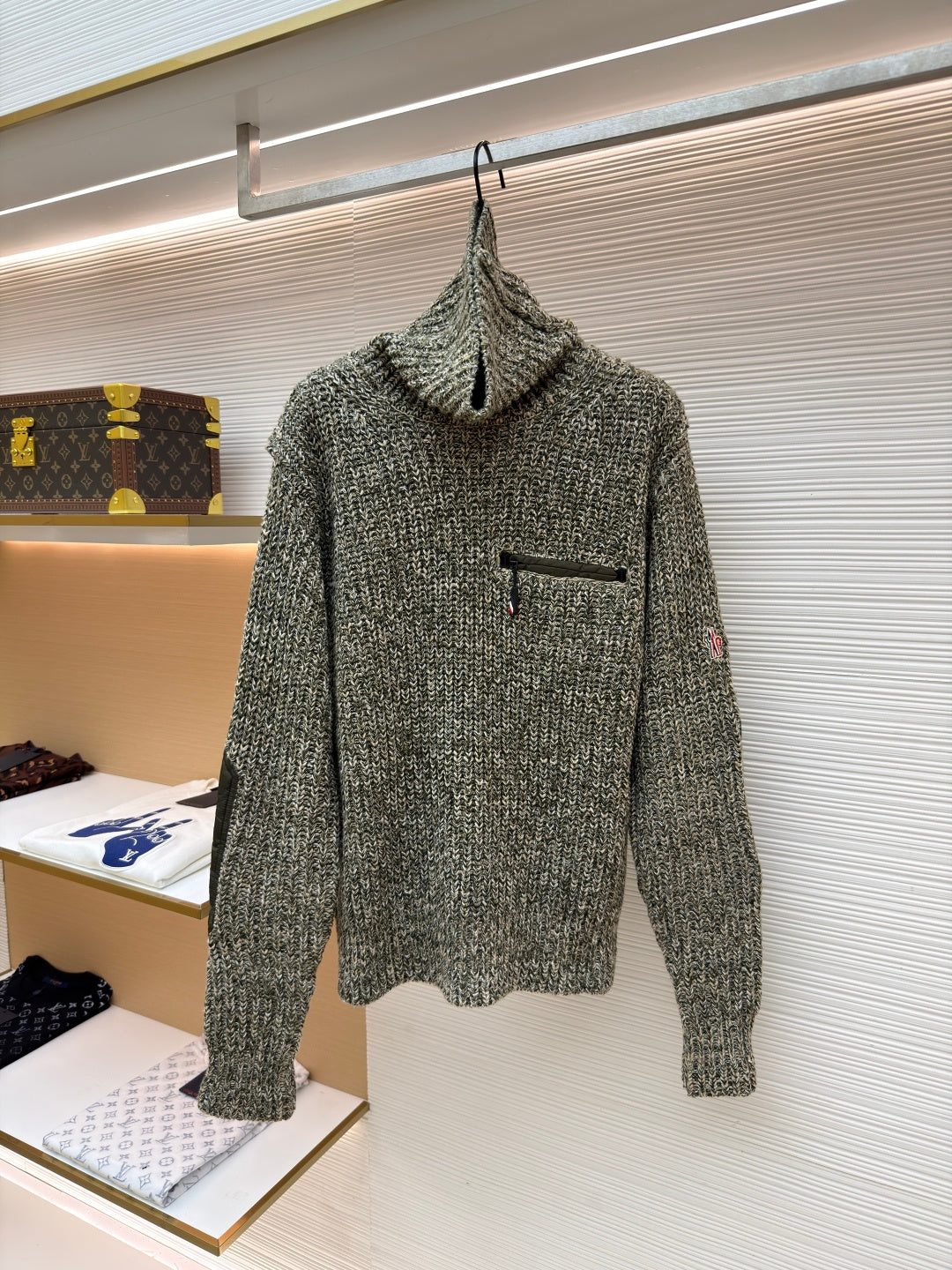 Logo Patch Turtleneck Sweater