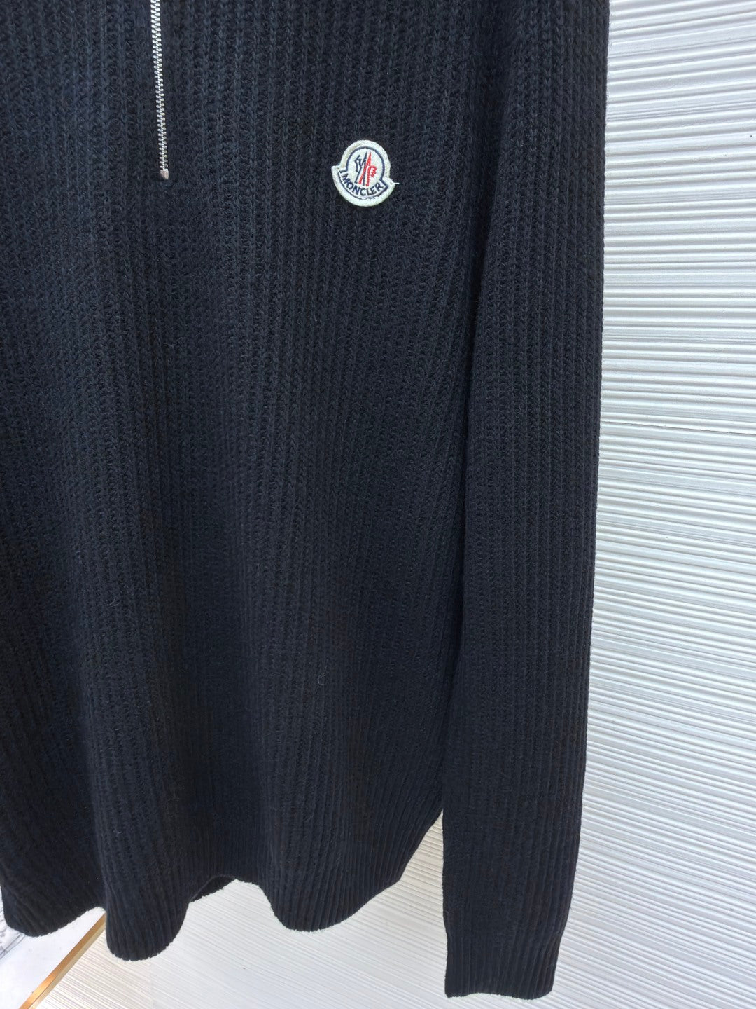Logo Patch Half-Zip Sweater