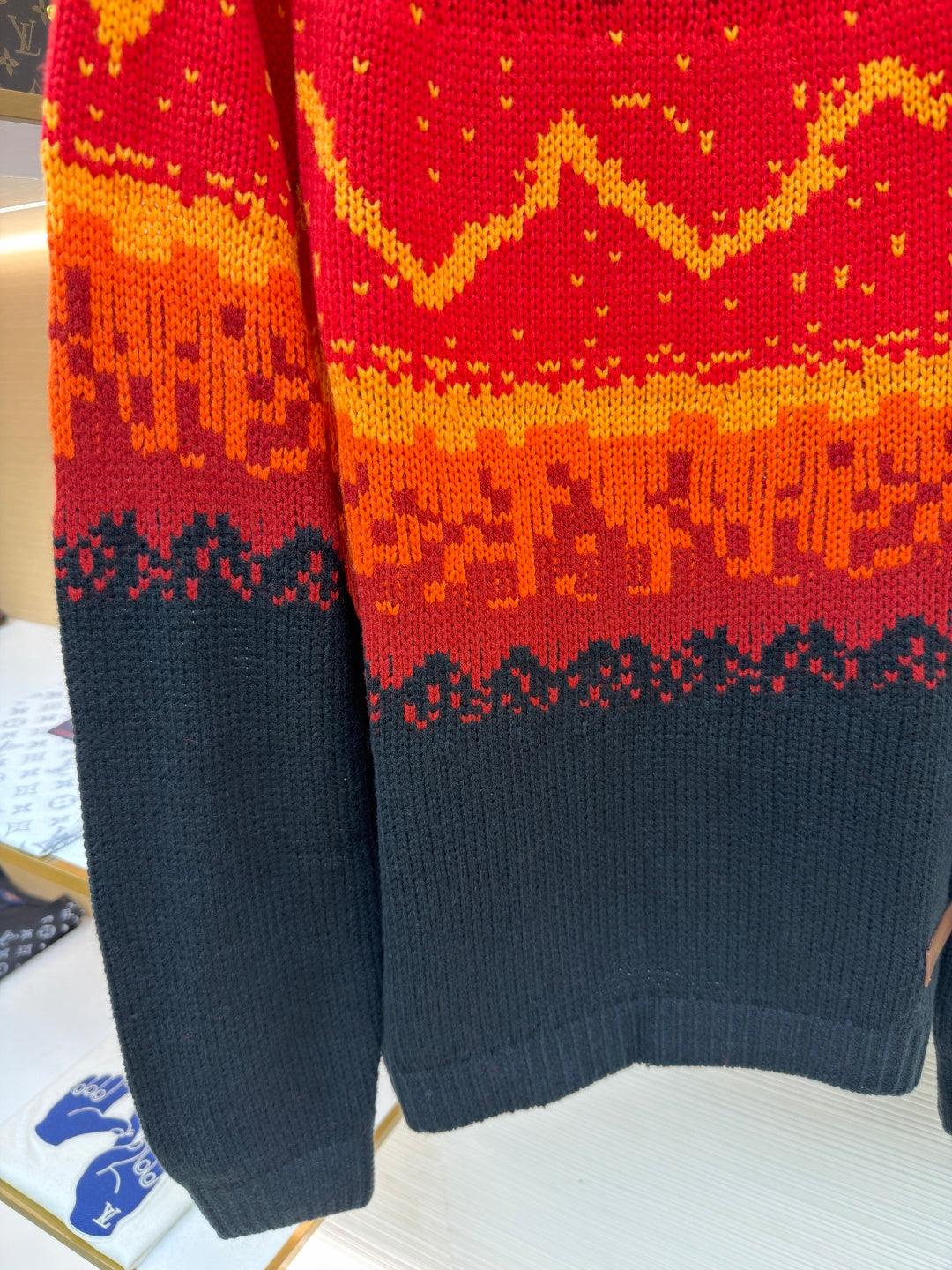 LV Logo Wool Crewneck Sweater