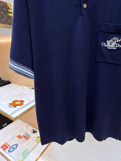 Embroidered Knit Polo