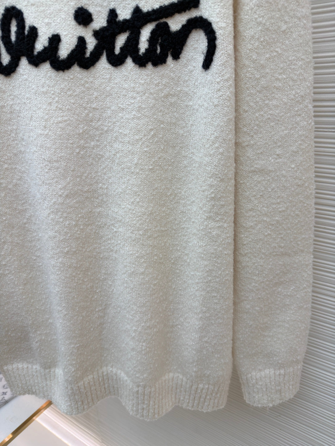 LV Logo Wool Crewneck Sweater