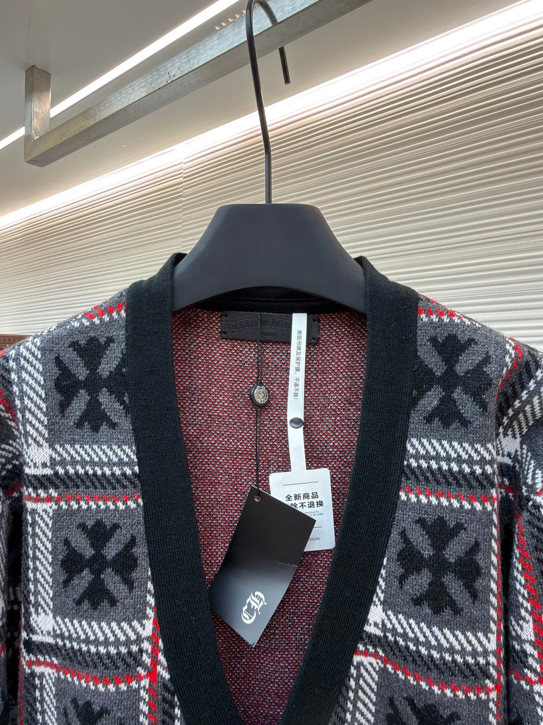 Cross Patch Cashmere Knit Cardigan